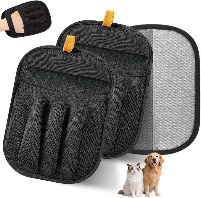 2 Packs Electrostatic Pet Hair Remover Glove by Unknown