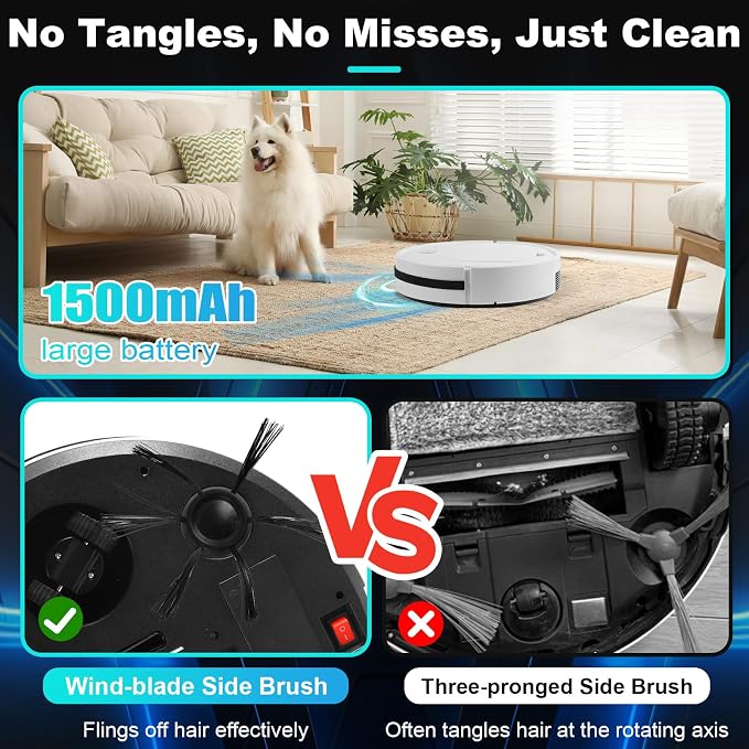 Robot Vacuum with Automatic dust Collection Base, Strong Suction, Robot Vacuum - Image 4