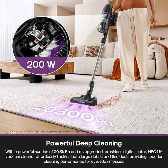 Eureka Cordless Vacuum Cleaner Lightweight, Stick Vacuum Rechargeable - Image 2