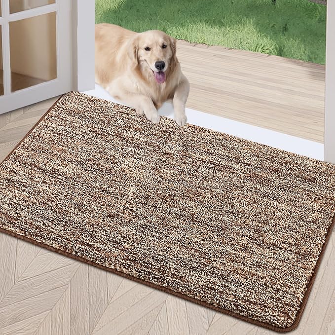 REFETONE Indoor Doormat, Front Door Mat 20"x32" Absorbent Rubber Backing Non by Refetone
