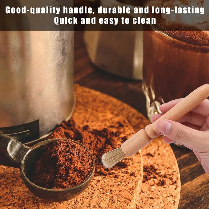 5pcs Coffee Machine Cleaning Brushes Set, Boar Bristle Espresso & Grinder - Image 6