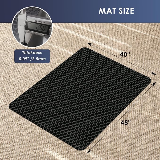Vicwe Office Chair Mat for Carpet, Heavy Duty Chair Mat - Image 7