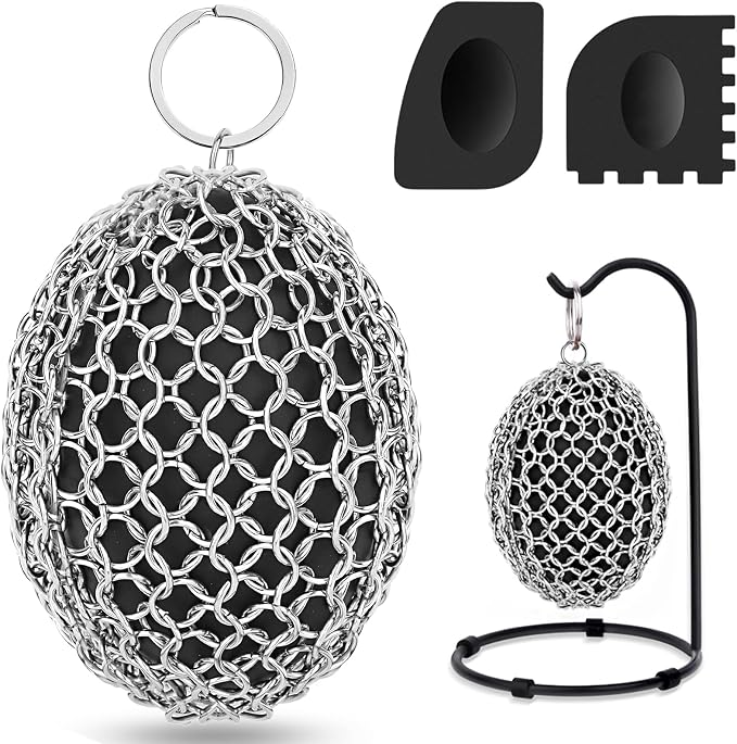 Cast Iron Scrubber & Scraper Set by Unknown