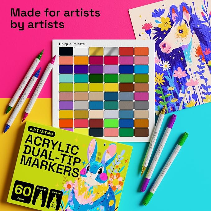 ARTISTRO 60 Acrylic Paint Markers - Image 5