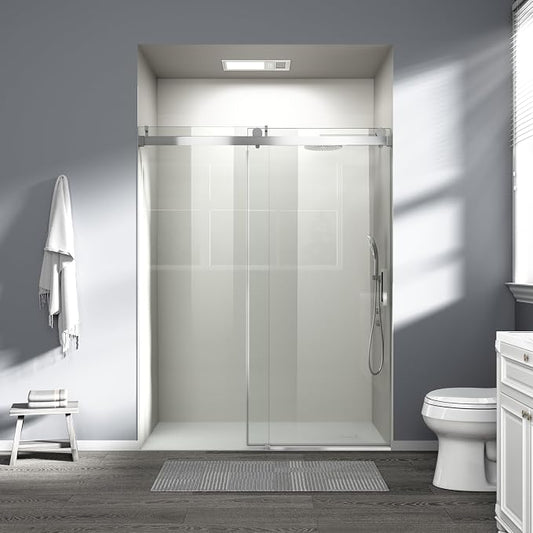 Abruzzo 76" Frameless Shower Door Single Sliding by ABRUZZO