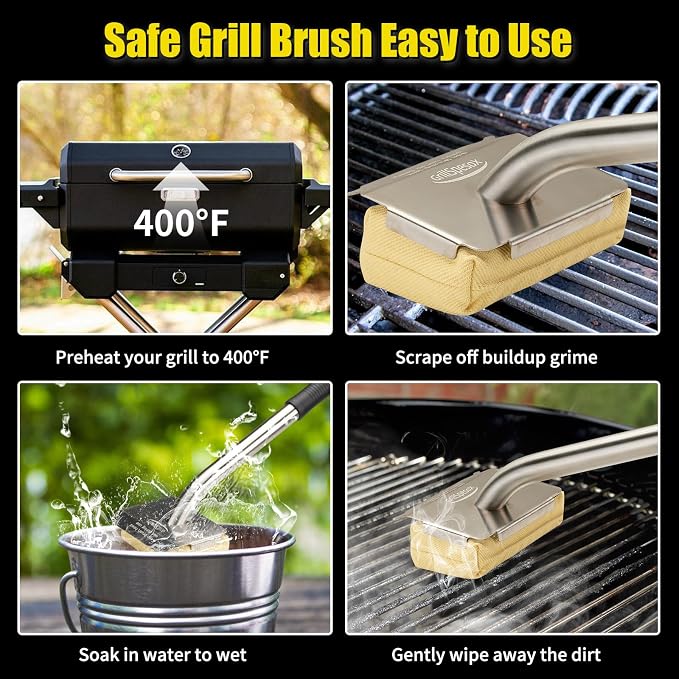Grill Brush Bristle Free-Steam Grill Brush - Image 7