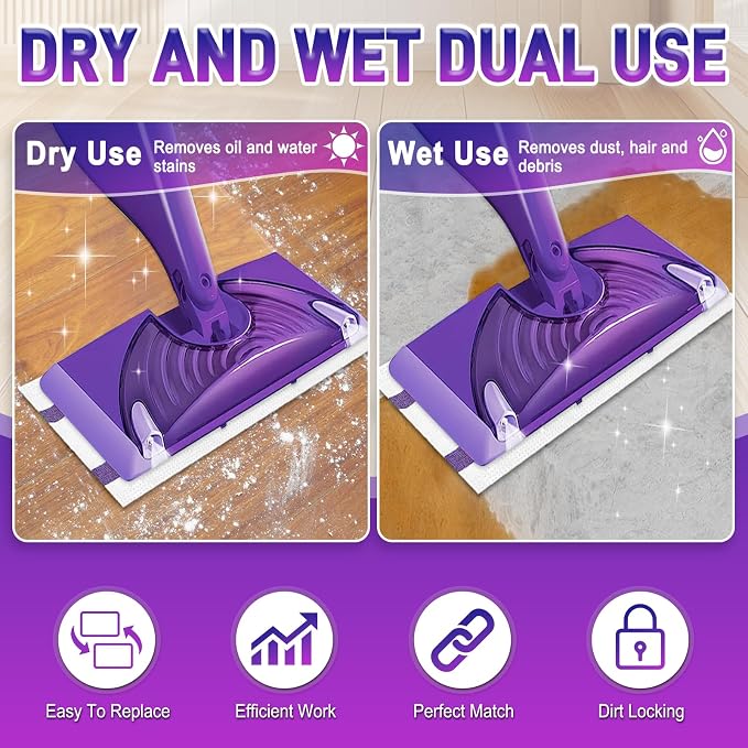 60Pack Mopping Pad Refill for Wetjet Mop Compatible - Image 6