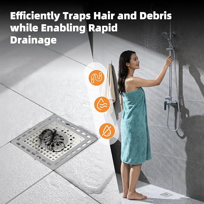 Hibbent Upgraded Shower Drain Hair Catcher - Image 8