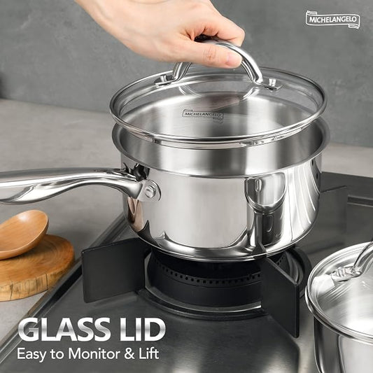 MICHELANGELO 3 Quart Saucepan - Image 2
