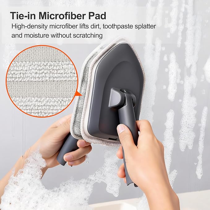 Tile Tub Scrubber Brush with 3 Different Function Cleaning Heads and 56" - Image 5