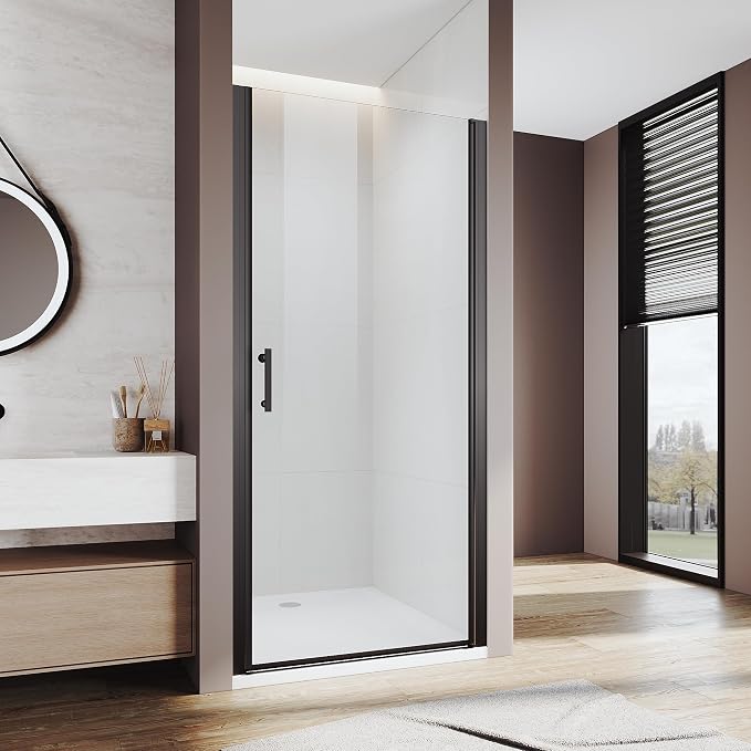Glass Shower Door 35.5-37" W x 72" H, UCALAFEE Frameless Pivot Shower Door by Ucalafee