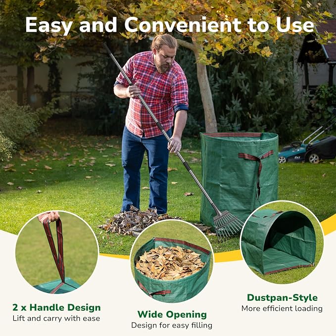 GreatBuddy Lawn Bag, 53 Gallon Yard Waste Bags, Heavy Duty PP Garden Leaf Bags - Image 6