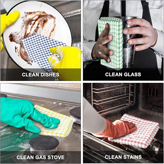 Nialnant 8 Pcs Kitchen Dish Rags, 100% Cotton Kitchen Towels Soft Absorbent - Image 5