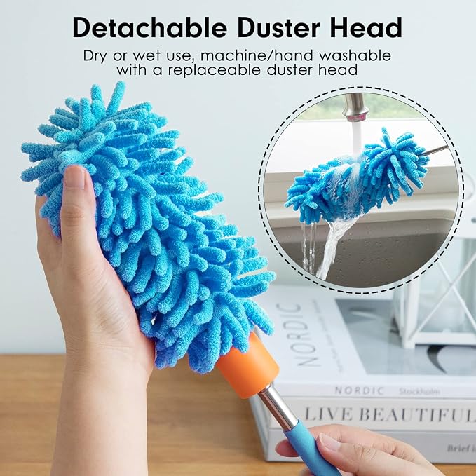 Microfiber Duster for Cleaning, Tukuos Hand Washable Dusters - Image 2