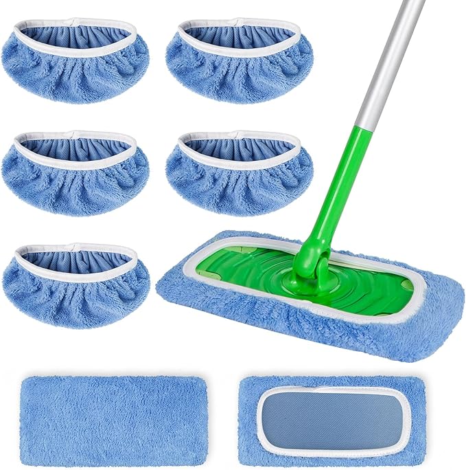 5 Pack Reusable Microfiber Mop Pads Compatible by AmaVins