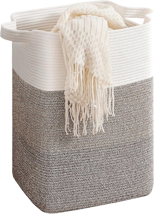 CLHMILY&Z 75L Laundry Hamper Rectangular Cotton Rope Basket by ClhmilyZ