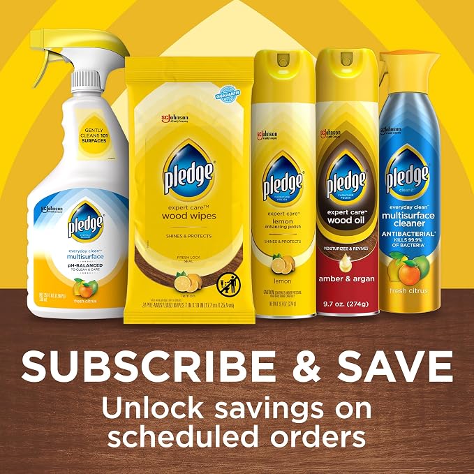 Pledge Expert Care Enhancing Wood Wipes, Lemon Scent - Image 9