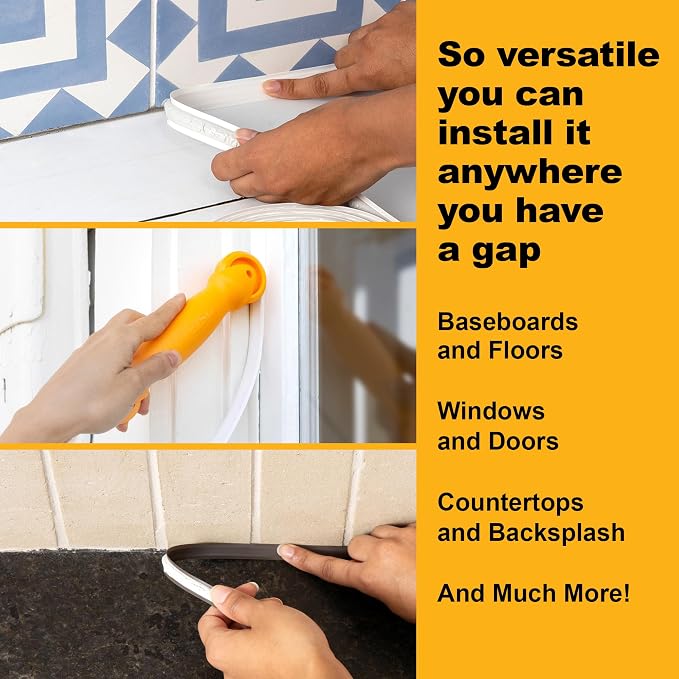 InstaTrim Bronze New & Improved Caulk Trim, 3/4" by 10 ft, Water-Resistant - Image 5
