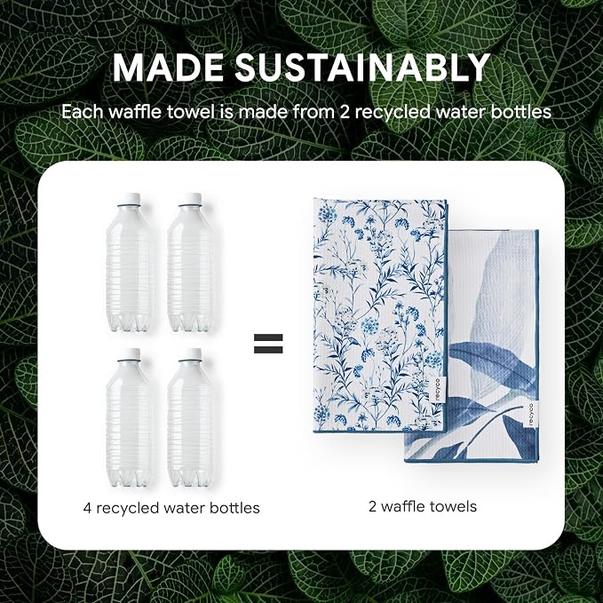 RECYCO Waffle Kitchen Towel Set of 2 - Image 6