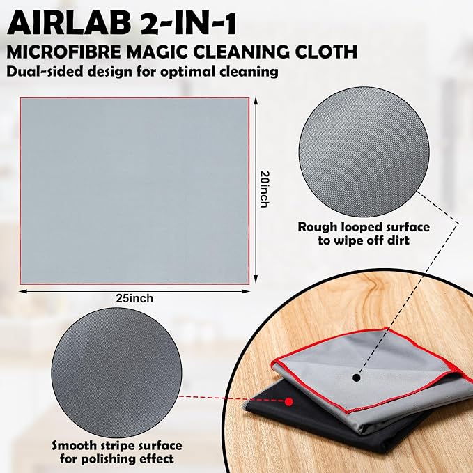 VitalCozy 6 Pcs Wine Glass Polishing Cloths Large Microfiber Cleaning Cloths 25 - Image 3