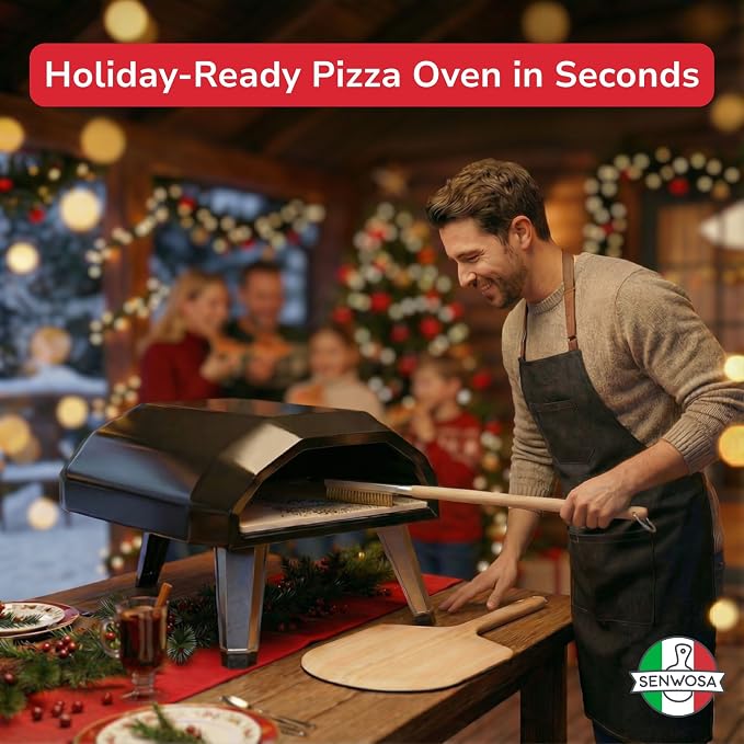 22” Pizza Oven Brush with Stone Scraper - Image 7
