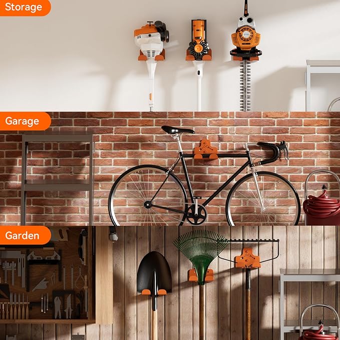 Garage Storage Trimmer Rack, Weed Whackers Holder Organizer Garden Power Tool - Image 3