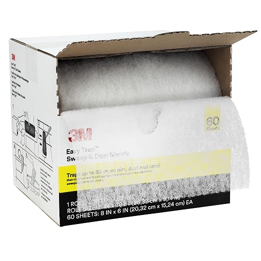 3M Easy Trap Sweep and Dust Sheets, 1 Roll of 60 8" x 6" Sheets, Disposable by 3MIndustrial