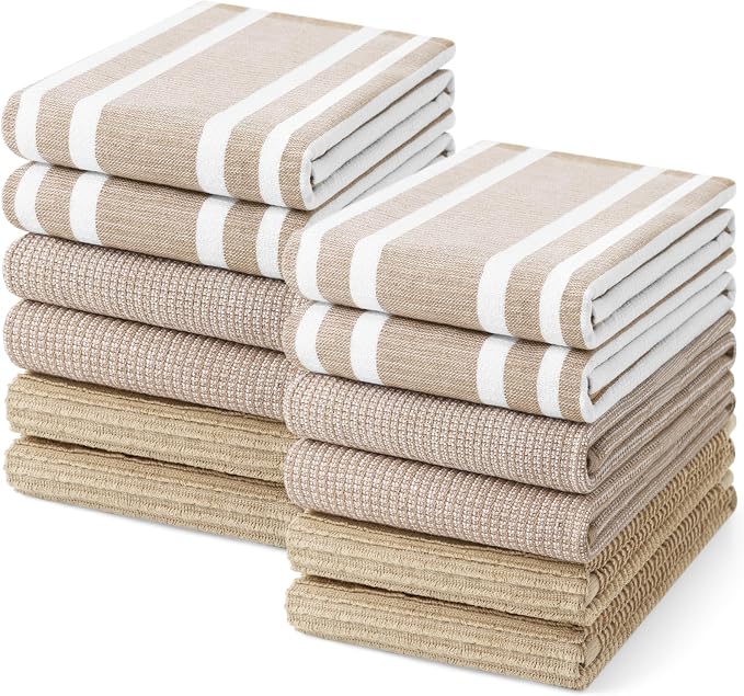 Homaxy Premium Kitchen Towels, Large Cotton 380 GSM Kitchen Hand Towels by Homaxy