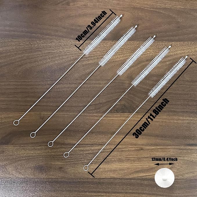 5 Pcs Straw Cleaner Brush, 11.8 Inch Reusable Extra Long Straw Cleaner - Image 2