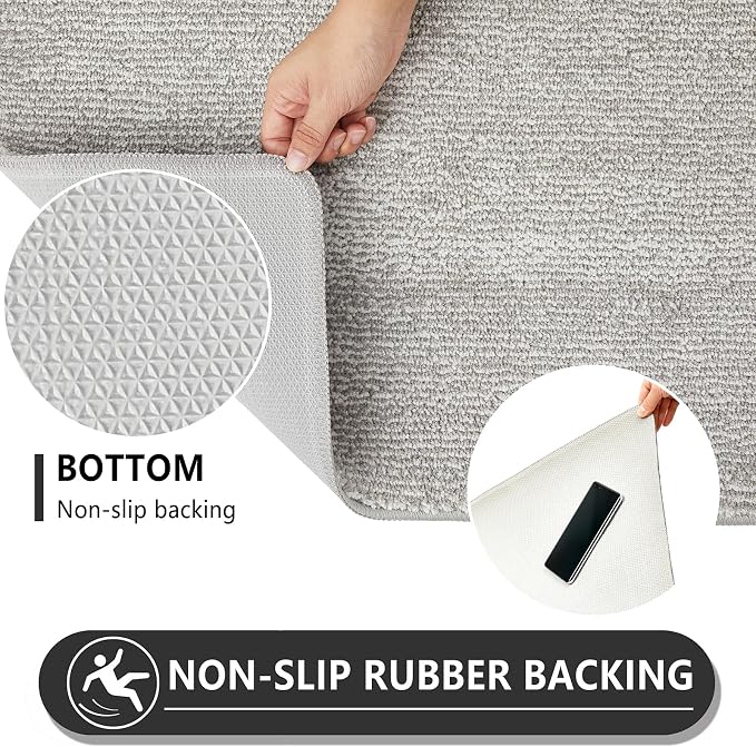 REFETONE Indoor Doormat, Front Door Mat 20"x32" Absorbent Rubber Backing Non - Image 5