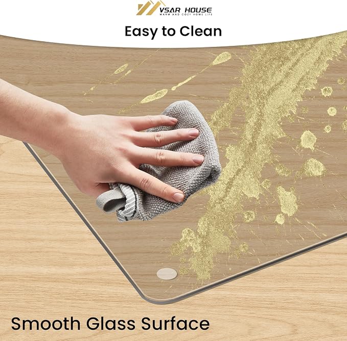 48"x31" Tempered Glass Chair Mat, Heavy Duty Glass Office Floor Mat - Image 8