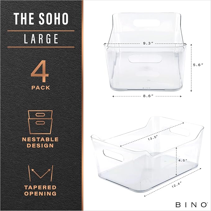 BINO | Plastic Organizer Bins, Large - Image 2