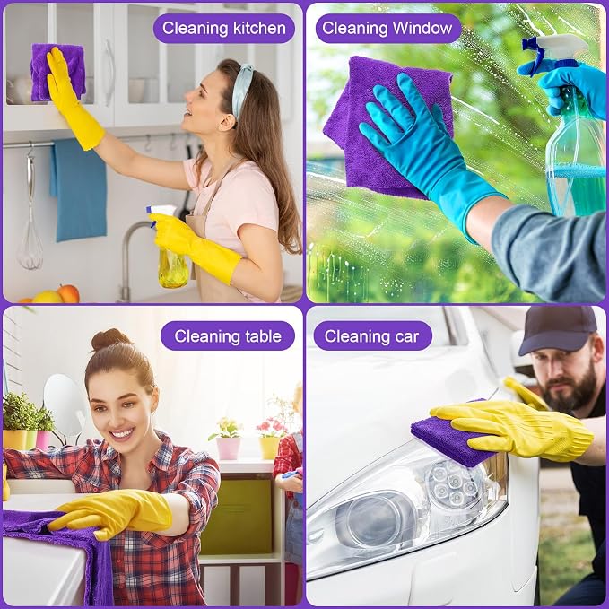 Tallew 15 Pcs 15 Pcs Car Microfiber Towels Buffing Drying Wash Cleaning Cloths - Image 6