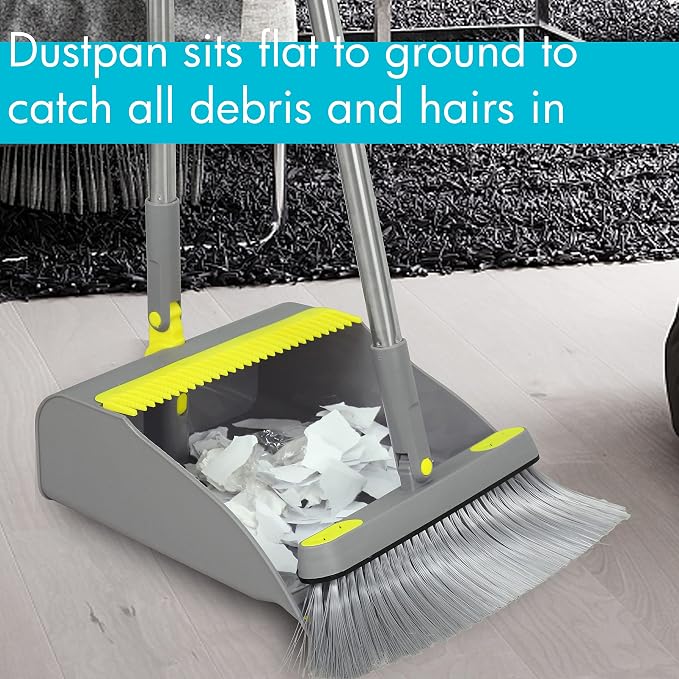 PHYEX 2-Pack Broom and Dustpan Combo Set, Indoor & Outdoor Use - Image 7