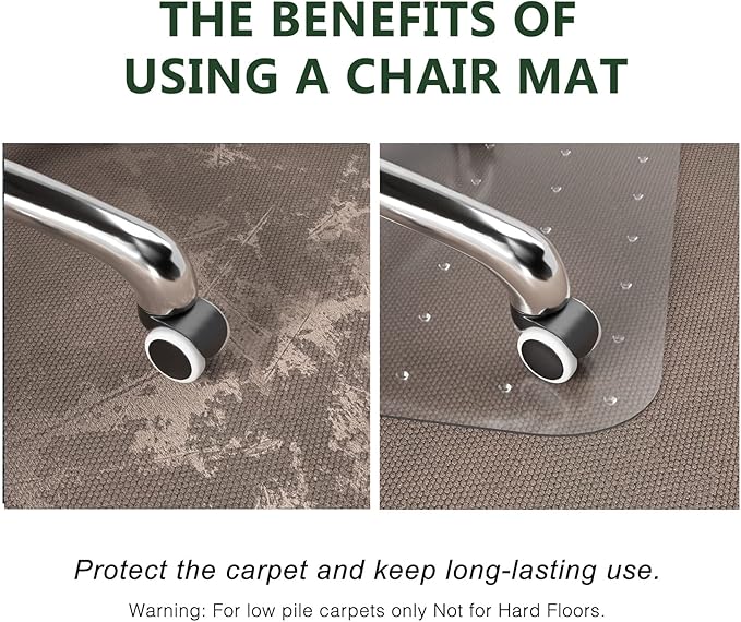 FuturHydro Office Chair Mat for Carpet, Easy Glide Computer Desk Chair Floor - Image 4