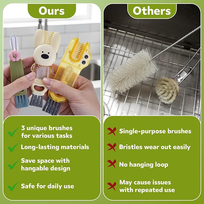 Cup Lid Cleaning Brush, 3 in 1 Lid Cleaner - Image 6