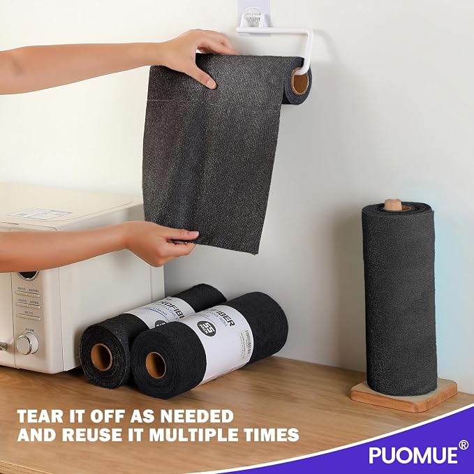 55 Pack Microfiber Cleaning Cloth Roll, Tear Away Reusable Towels, Ultra - Image 6