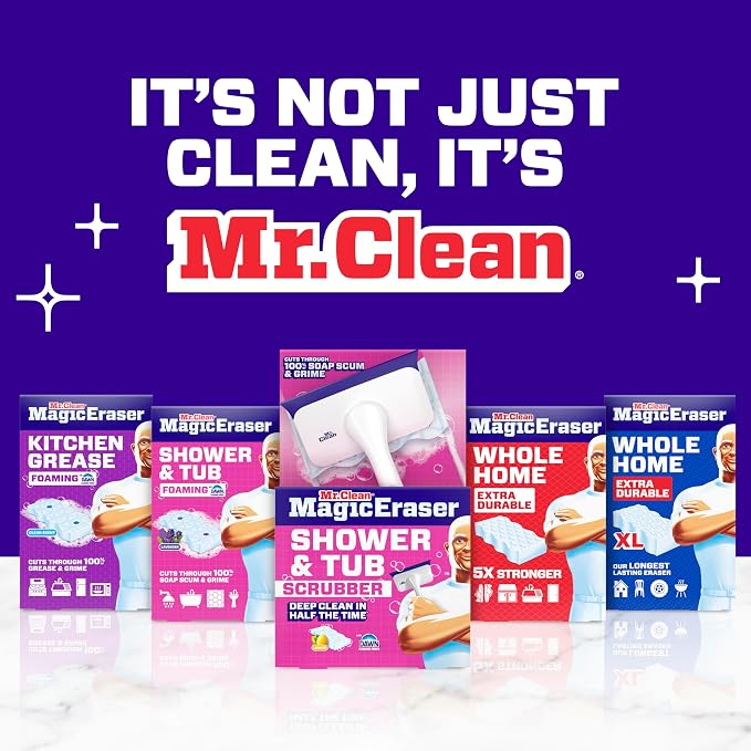 Mr. Clean Magic Eraser Sponge, Tub Cleaner, Soap Scum Remover, Bathroom - Image 11