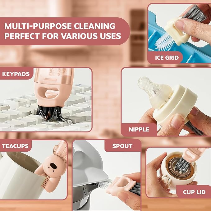 Cup Lid Cleaning Brush, 3 in 1 Lid Cleaner - Image 5