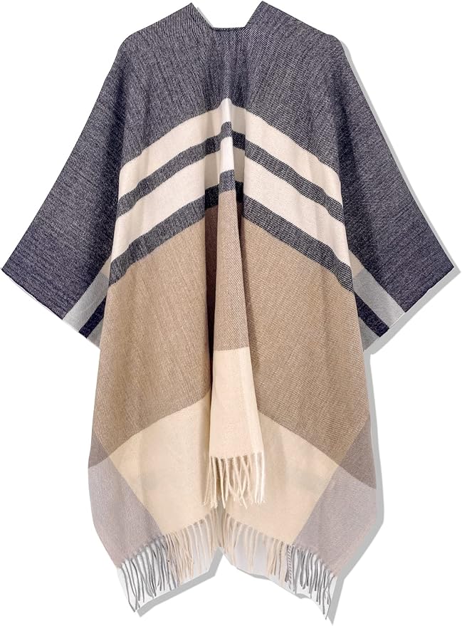 Breezy Lane Women's Shawl Wraps Warm Poncho Ruana Wrap Cardigan