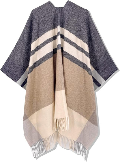 Breezy Lane Women's Shawl Wraps Warm Poncho Ruana Wrap Cardigan