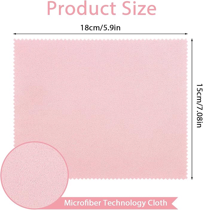 10 Pcs Microfibre Glasses Cleaning Cloths, Soft Glasses Cleaner Cloth Lens - Image 3