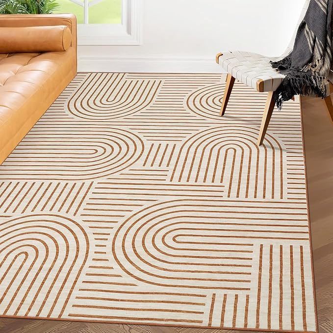 Washable Rug 3x5 Area Rugs for Living Room, Abstract Rug for Bedroom, Soft - Image 8