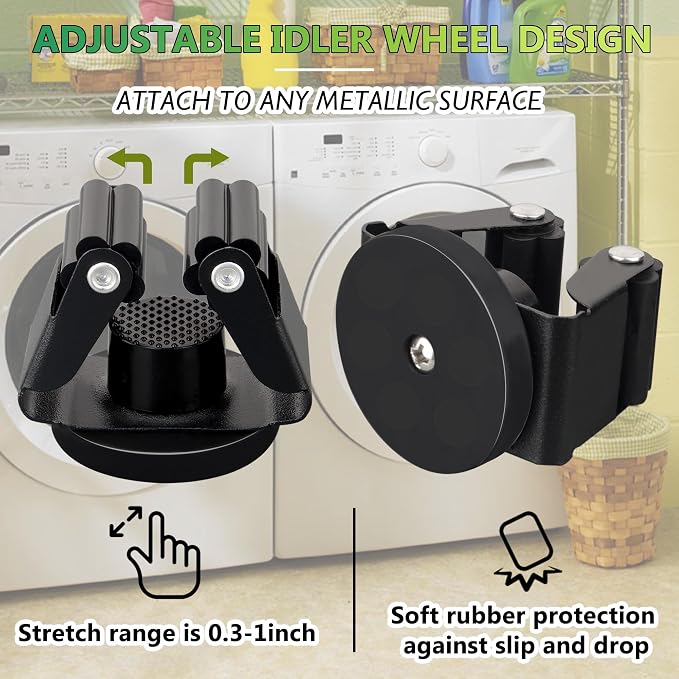 ULIBERMAGNET Magnetic Mop Broom Holder, Heavy Duty Movable Magnetic Broom - Image 5