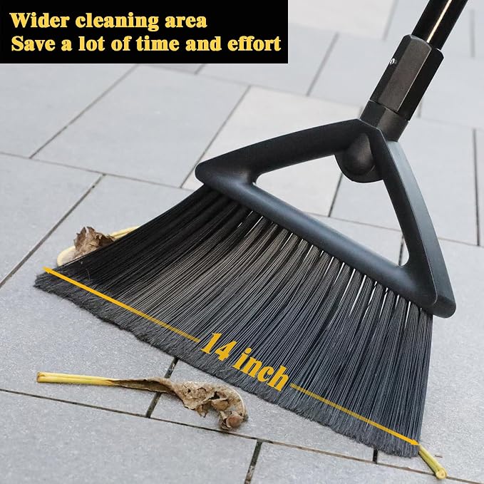 Heavy Duty Commercial Broom, Upgraded Angle Brooms - Image 2