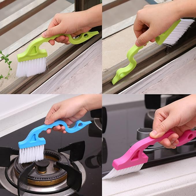 9-Piece Window Track Hard Bristle Gap Cleaning Brush Set, Window Tracks - Image 3