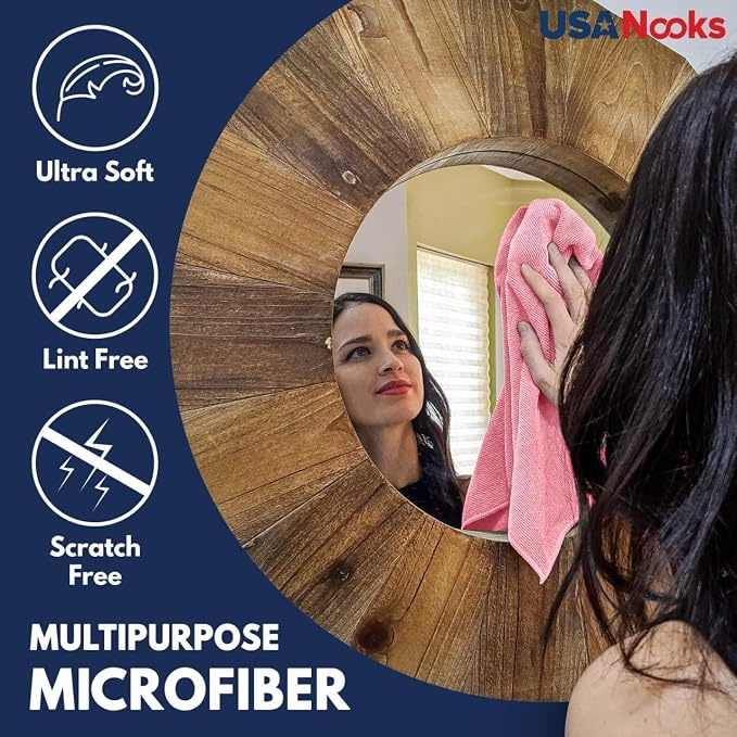 USANOOKS Microfiber Cleaning Cloth Light Pink - Image 5