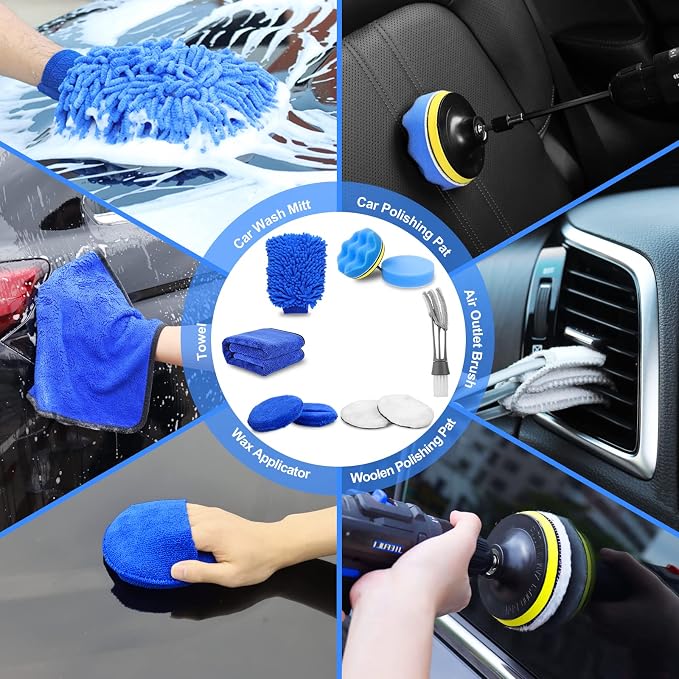 TTRCB 27Pcs Car Detailing Kit, Car Cleaning Kit, Car Detailing Brush Set - Image 6