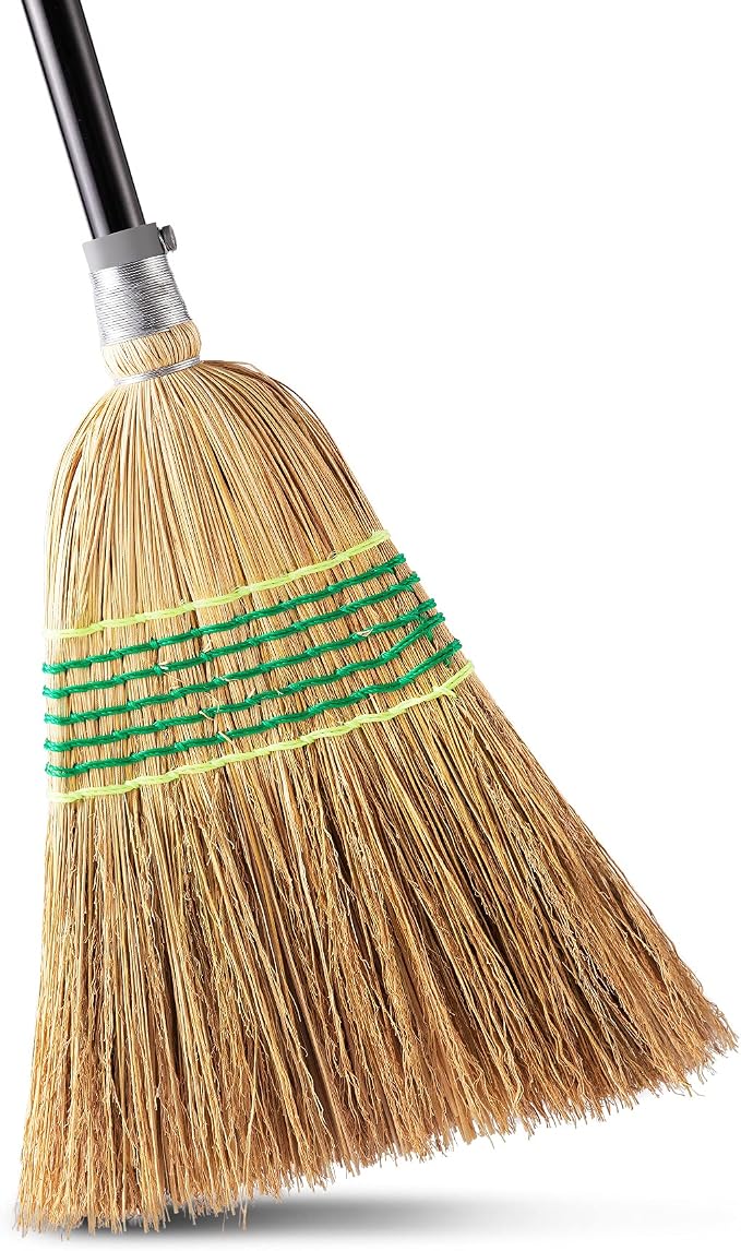Yocada Heavy-Duty Broom Corn Broom Outdoor Commercial Indoor by Yocada