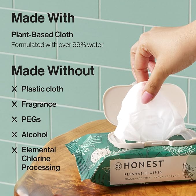 The Honest Company Hypoallergenic Flushable Wipes - Image 8